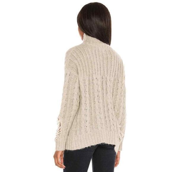 NEW Revolve SUPERDOWN Corbin Distressed Sweater Top Gray XS Destructed Ripped - Picture 6 of 8